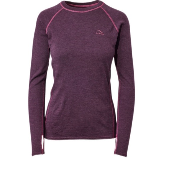 L.L. Bean Tops - L.L. Bean Women's Midweight 250 Crew 100% Merino Wool Midweight 2X Plus Top